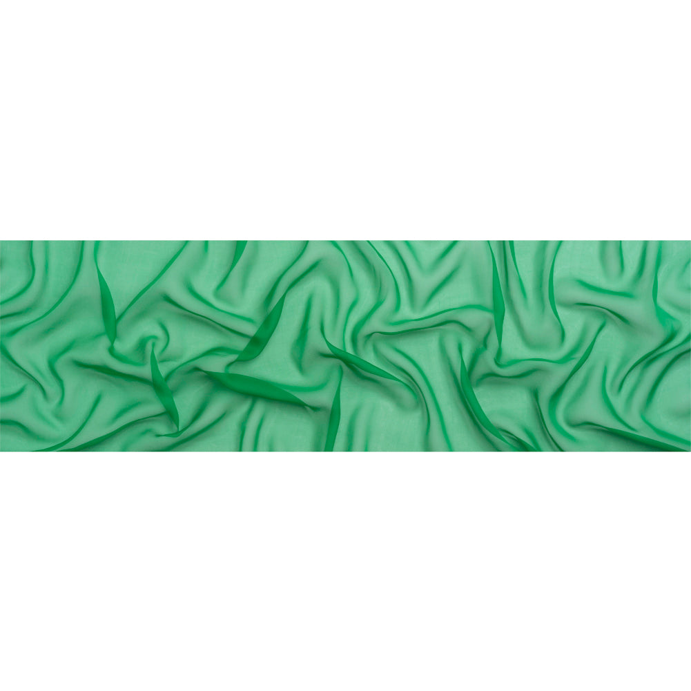 Chiffon-Like Silk Voile - Kelly Green - Adelaide Collection - Full Chiffon-Like Silk Voile - Kelly Green - Adelaide Collection - Full