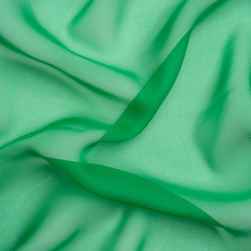 Chiffon-Like Silk Voile - Kelly Green - Adelaide Collection Chiffon-Like Silk Voile - Kelly Green - Adelaide Collection
