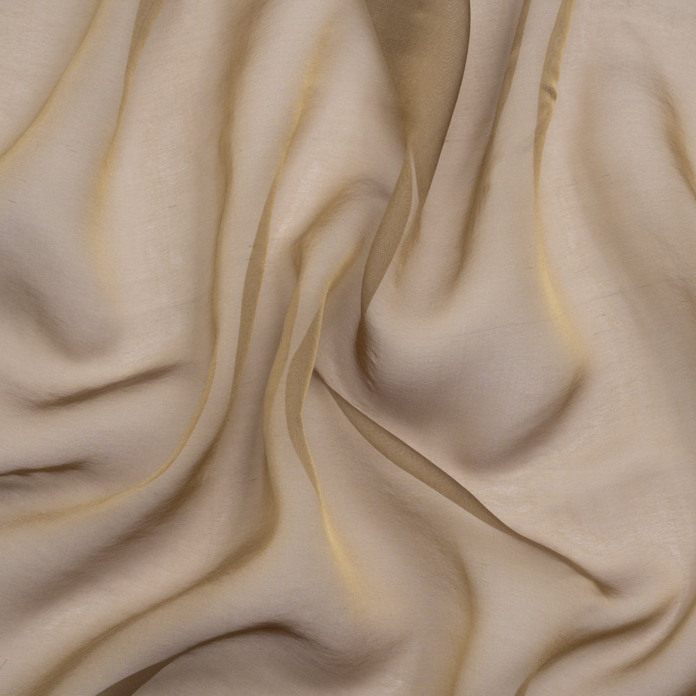 Chiffon-Like Silk Voile - Dark Khaki Iridescent - Adelaide Collection Chiffon-Like Silk Voile - Dark Khaki Iridescent - Adelaide Collection