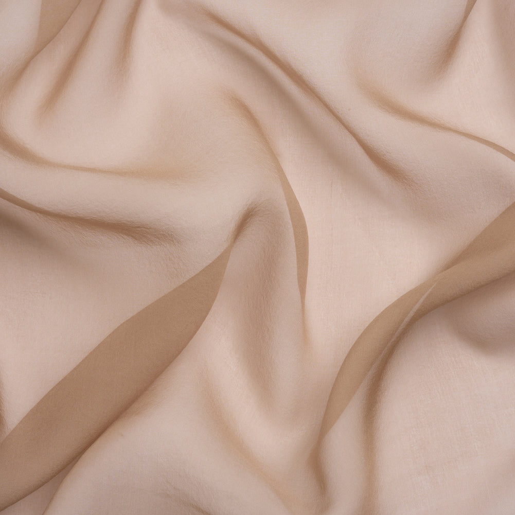 Chiffon-Like Silk Voile - Dark Beige Iridescent - Adelaide Collection Chiffon-Like Silk Voile - Dark Beige Iridescent - Adelaide Collection