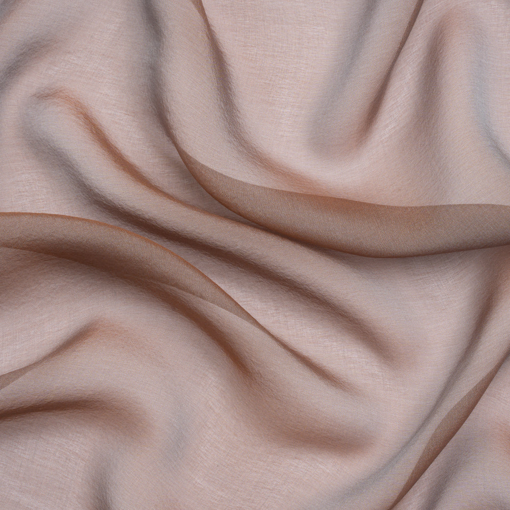 Copper and Bluish Silver Two-Tone Silk Chiffon Copper and Bluish Silver Two-Tone Silk Chiffon