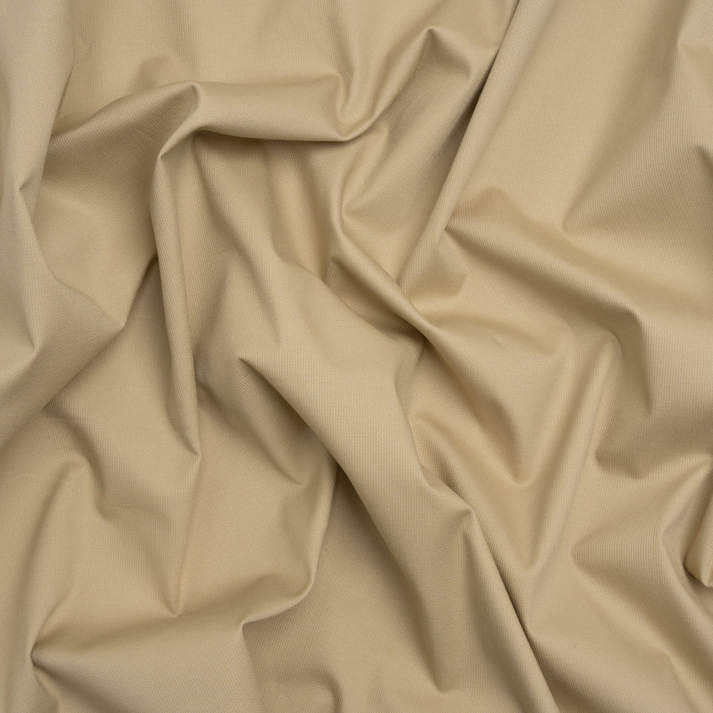Vertical Ribs Creped Stretch Cotton Dobby - Beige Vertical Ribs Creped Stretch Cotton Dobby - Beige