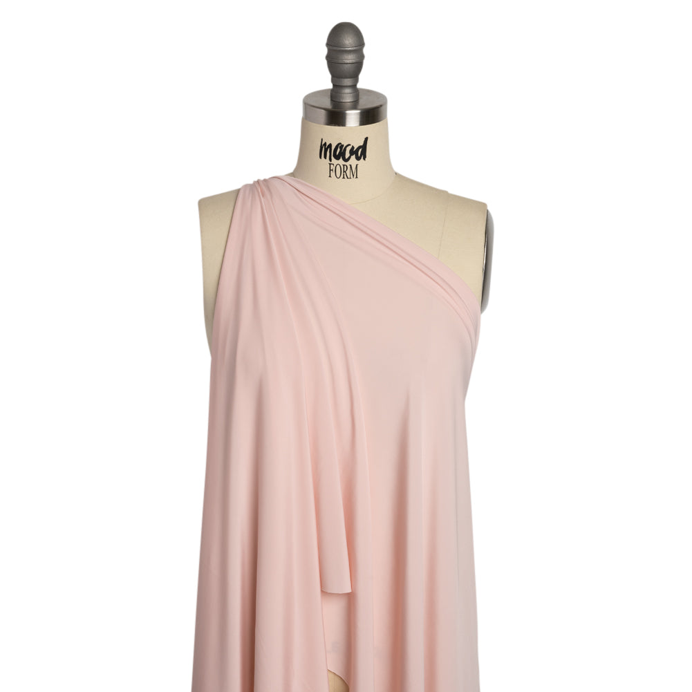 Famous Australian Designer Light Pink Stretch Polyester Jersey Drape Famous Australian Designer Light Pink Stretch Polyester Jersey Drape