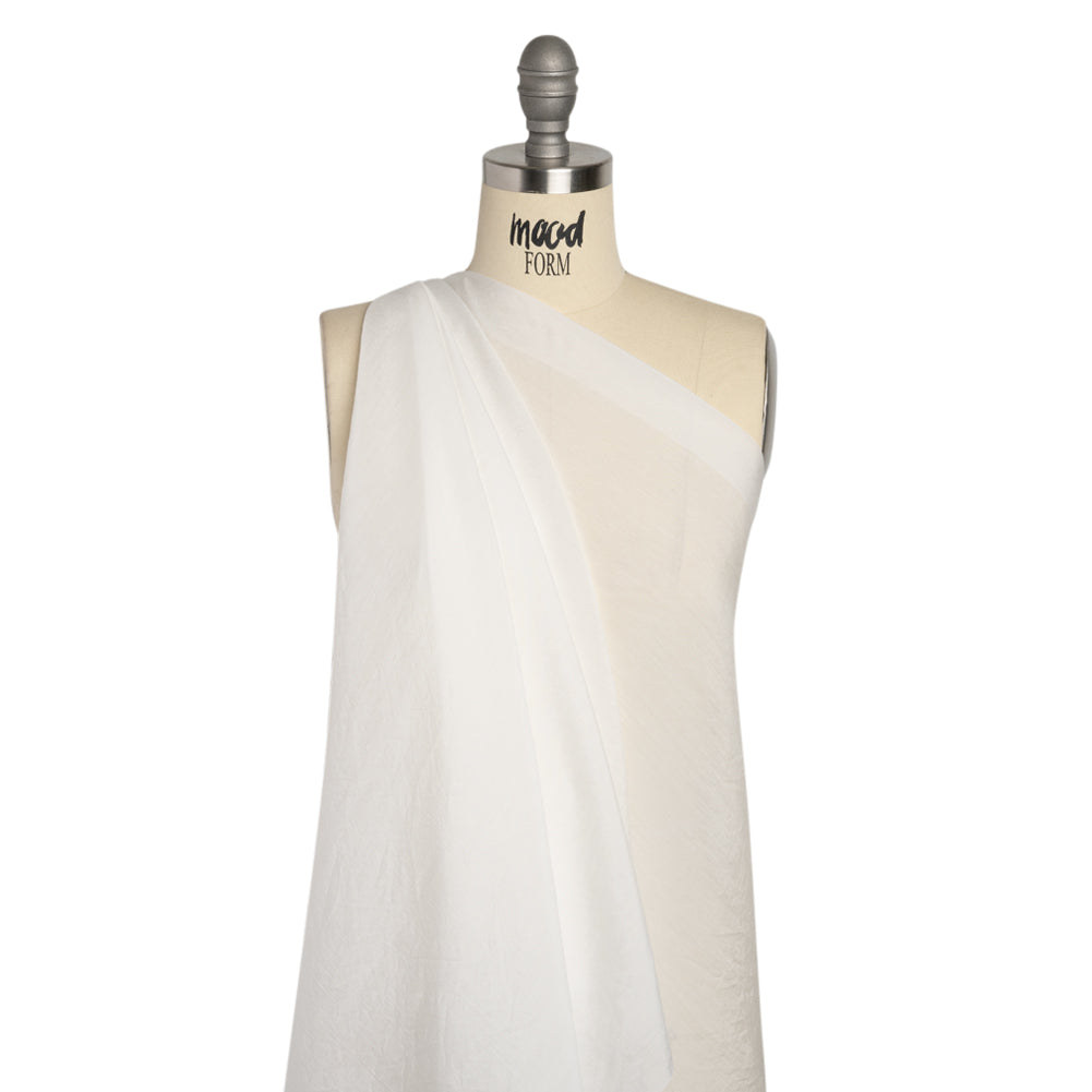 Famous Australian Designer White Cotton and Polyester Voile Drape Famous Australian Designer White Cotton and Polyester Voile Drape