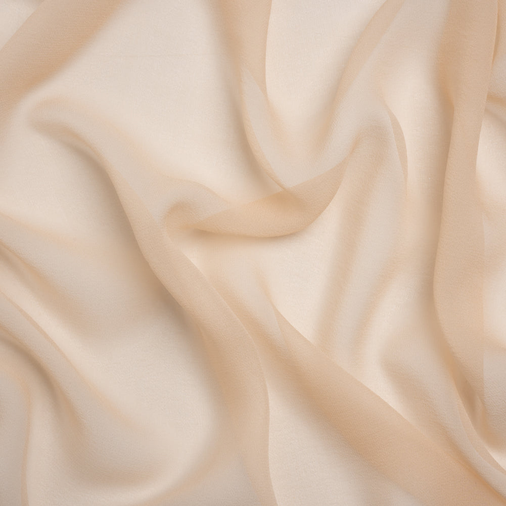 Famous Australian Designer Nude Silk Georgette Famous Australian Designer Nude Silk Georgette