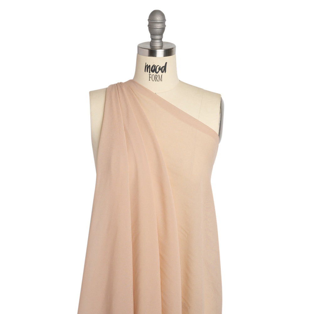 Famous Australian Designer Nude Viscose Georgette Drape Famous Australian Designer Nude Viscose Georgette Drape