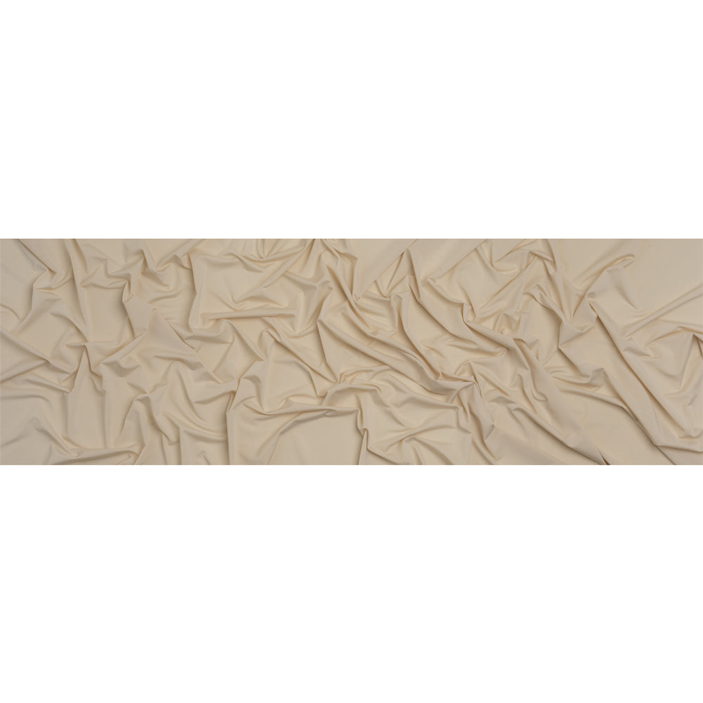 Famous Australian Designer Light Beige Stretch Polyester Jersey Full Famous Australian Designer Light Beige Stretch Polyester Jersey Full