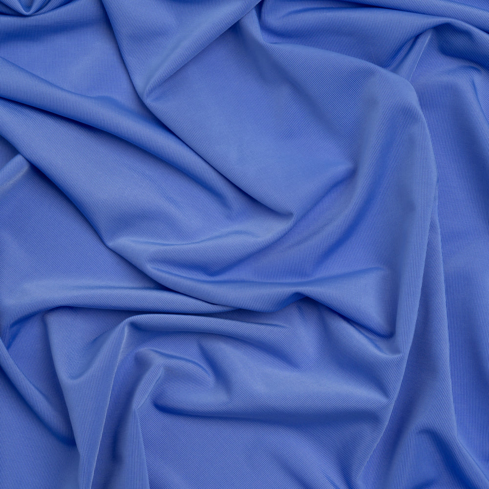 Famous Australian Designer French Blue Stretch Polyester Jersey Famous Australian Designer French Blue Stretch Polyester Jersey