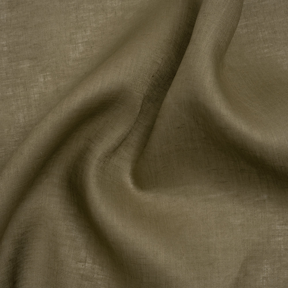 Famous Australian Designer Olive Lightweight Linen Woven Famous Australian Designer Olive Lightweight Linen Woven