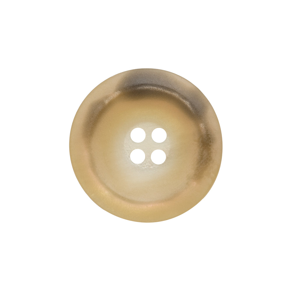 Rolled Rim 4-Hole Plastic Button - Beige and Taupe Iridescent - 36L/23mm Rolled Rim 4-Hole Plastic Button - Beige and Taupe Iridescent - 36L/23mm