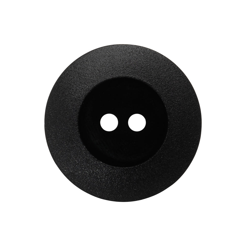 Plastic 2-Hole Button - Black Wide Matte Rim - 40L/25.5mm Plastic 2-Hole Button - Black Wide Matte Rim - 40L/25.5mm
