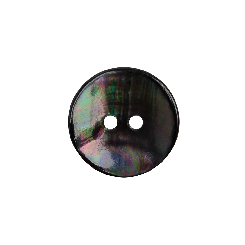Shell 2-Hole Button - 30L/19mm - Brown and Oilslick Shell 2-Hole Button - 30L/19mm - Brown and Oilslick