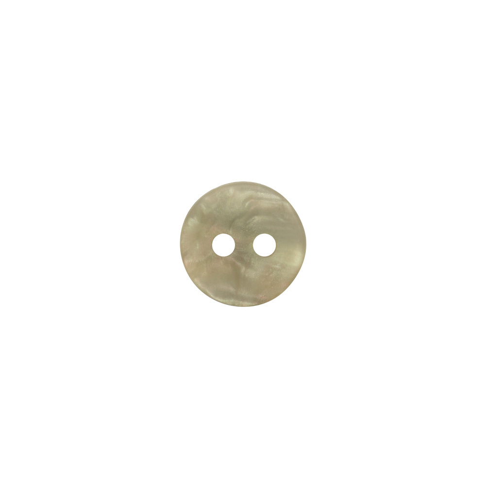 Plastic 2-Hole Button - 16L/10mm - Shimmering Light Olive Green Plastic 2-Hole Button - 16L/10mm - Shimmering Light Olive Green