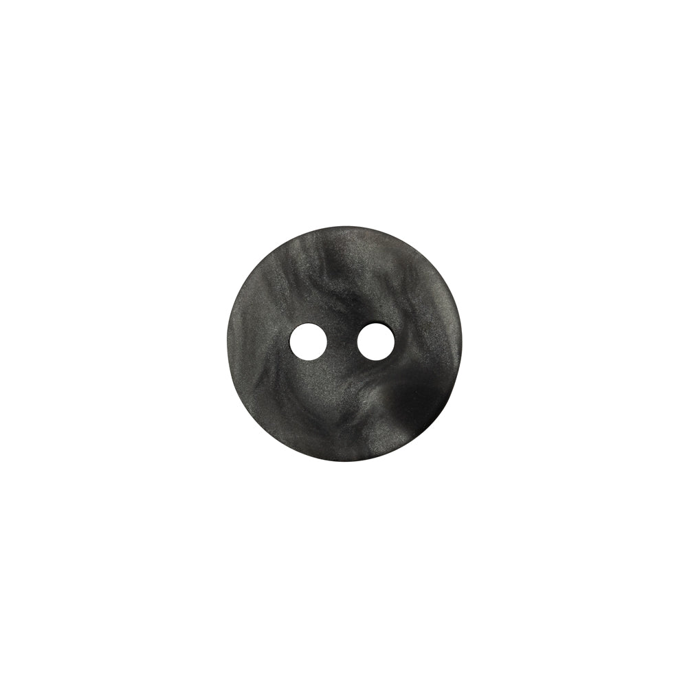 Plastic 2-Hole Button - 20L/12.5mm - Shimmering Charcoal Plastic 2-Hole Button - 20L/12.5mm - Shimmering Charcoal
