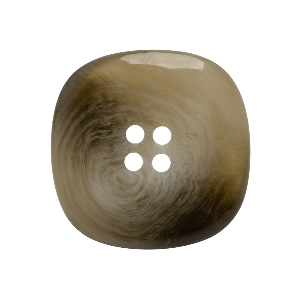 Plastic 4-Hole Button - 42L/27mm - Gray and Brown Chunky Square Plastic 4-Hole Button - 42L/27mm - Gray and Brown Chunky Square