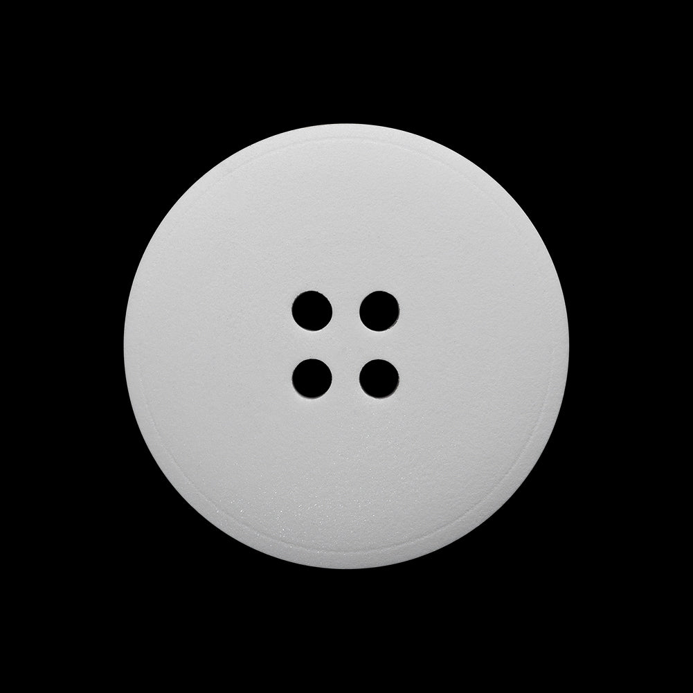 Plastic 4-Hole Button - 40L/25.5mm - White Low Convex Plastic 4-Hole Button - 40L/25.5mm - White Low Convex