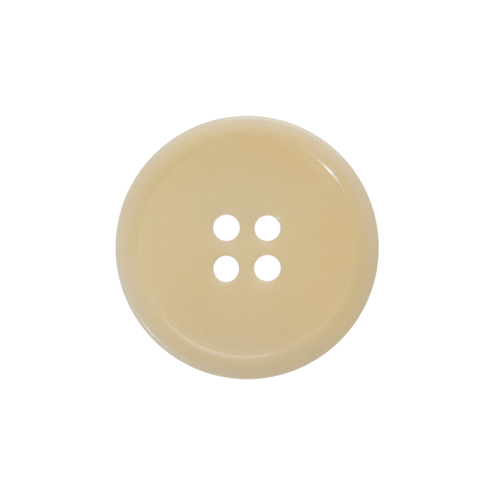 Bone 4-Hole Button - 36L/23mm - Ivory Dish Shaped Bone 4-Hole Button - 36L/23mm - Ivory Dish Shaped