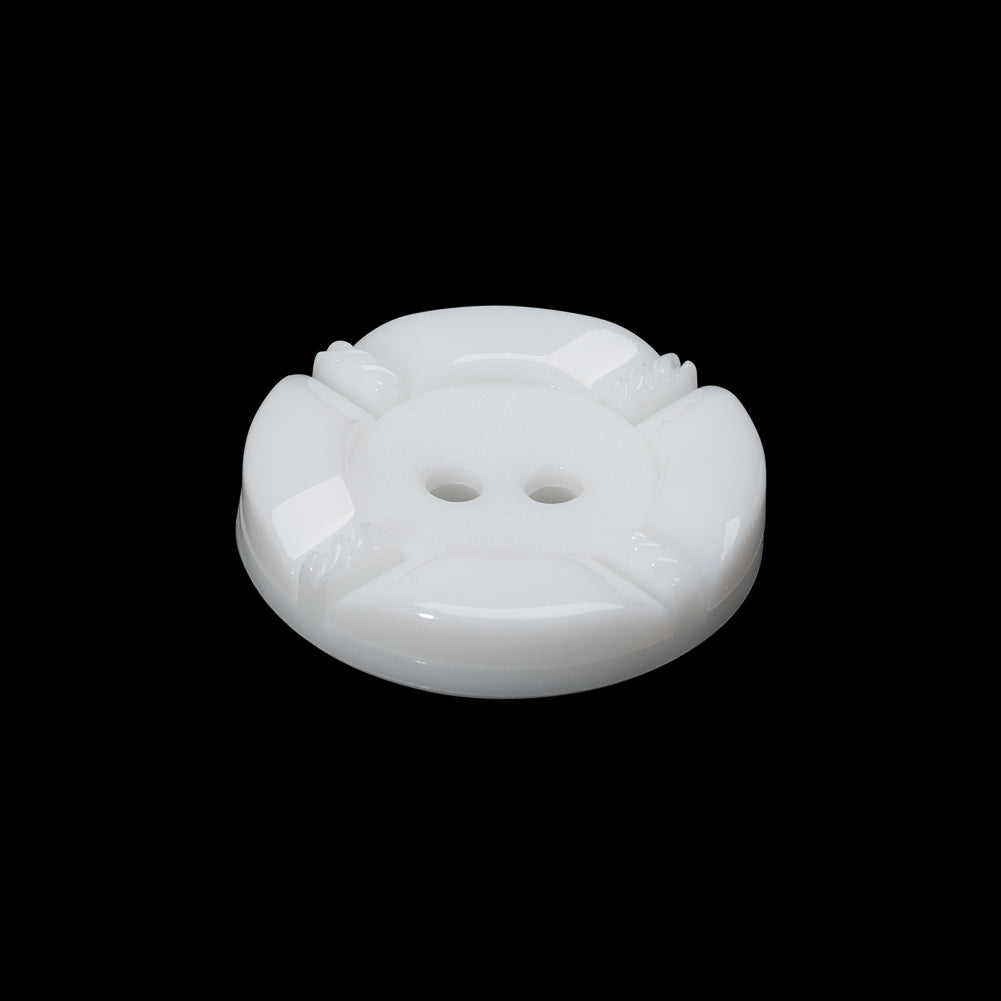 Plastic 2-Hole Button - 36L/23mm - White Decorative Ropes 2-Piece - Folded Plastic 2-Hole Button - 36L/23mm - White Decorative Ropes 2-Piece - Folded
