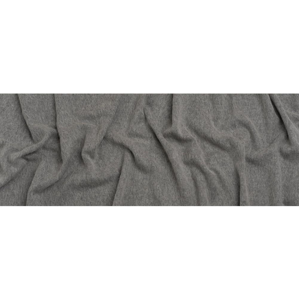 Gray Fuzzy Blended Wool Coating Full Gray Fuzzy Blended Wool Coating Full
