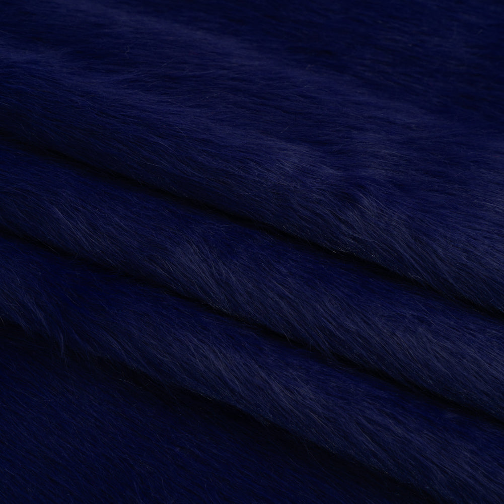 Royal Blue Fuzzy Blended Wool Coating Folded Royal Blue Fuzzy Blended Wool Coating Folded