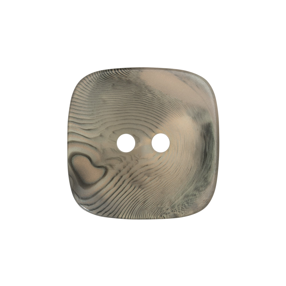 Square Plastic 2-Hole Button - 36L/23mm - Iridescent Ivory and Gray Marbled Square Plastic 2-Hole Button - 36L/23mm - Iridescent Ivory and Gray Marbled
