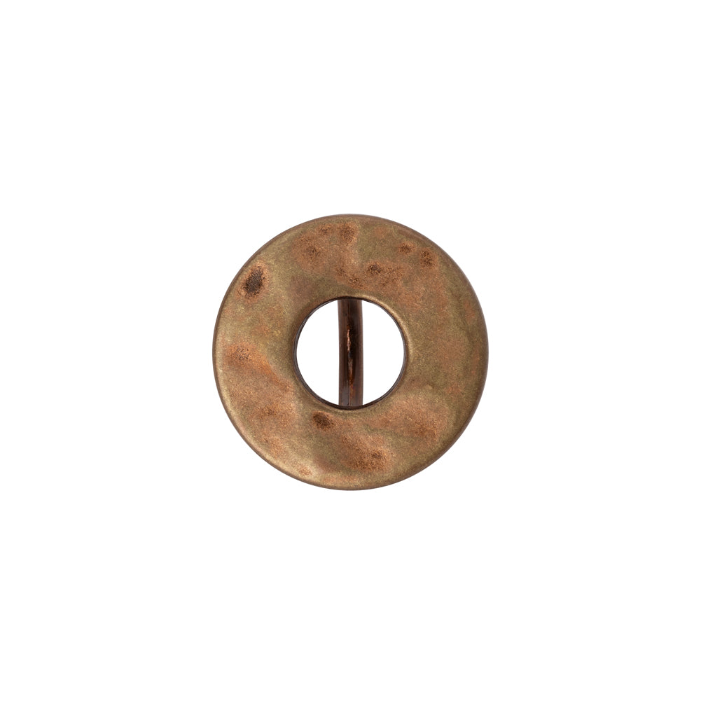 Metal Shank Back Button - 24L/15mm - Copper Ring Metal Shank Back Button - 24L/15mm - Copper Ring