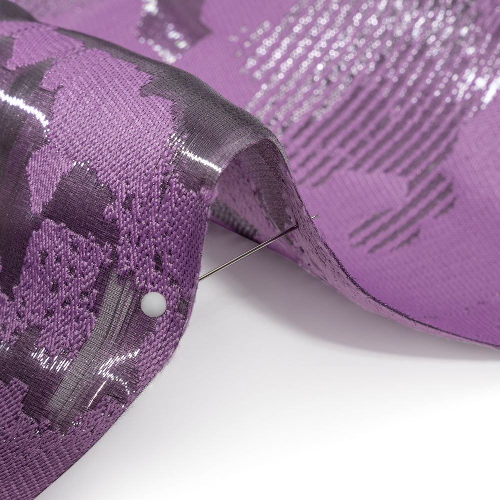 Metallic Purple Abstract Luxury Burnout Brocade - Detail Metallic Purple Abstract Luxury Burnout Brocade - Detail