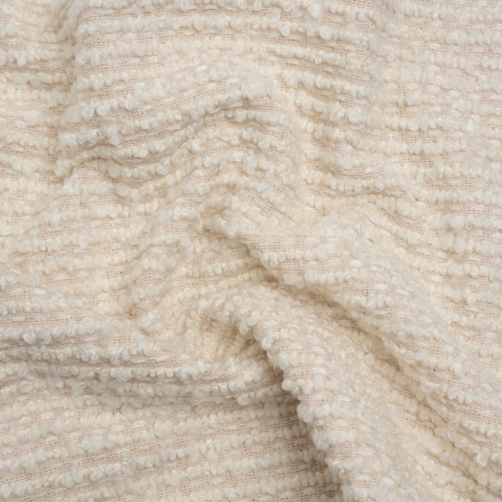 Snow Striped Upholstery Boucle Woven Snow Striped Upholstery Boucle Woven