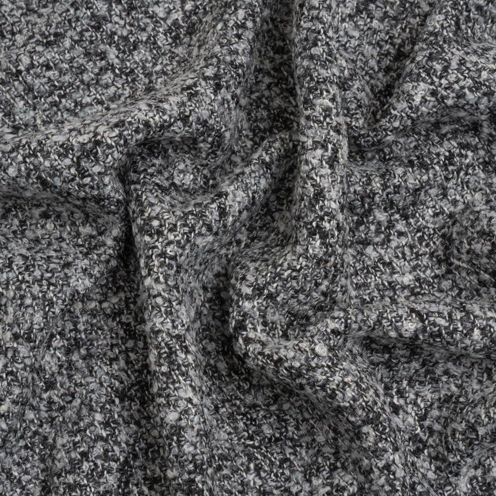Black and White Tweedy Wool Blend Boucle Black and White Tweedy Wool Blend Boucle