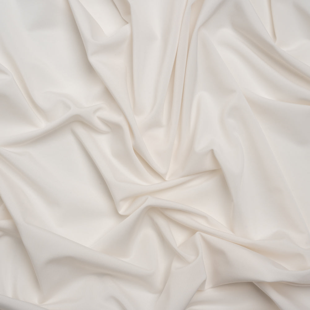 Famous Australian Designer Egret Stretch Polyester Jersey Famous Australian Designer Egret Stretch Polyester Jersey