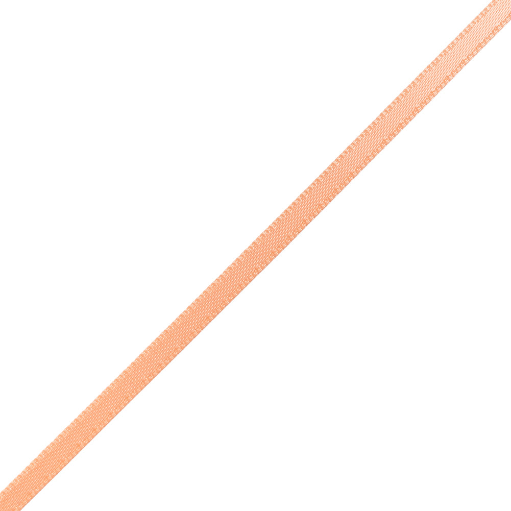 Satin Ribbon Double Faced - 0.125" - Targerine - Folded Satin Ribbon Double Faced - 0.125" - Targerine - Folded