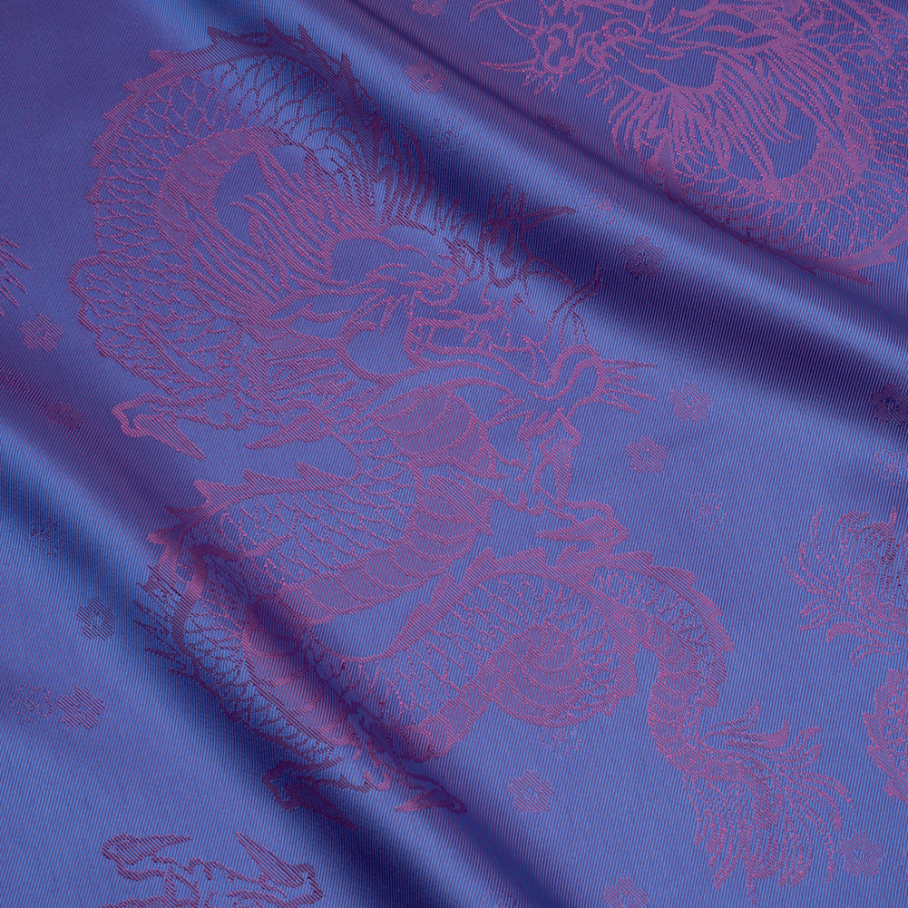 Dragons Jacquard Lining - Purple and Pink Bi-Color Dragons Jacquard Lining - Purple and Pink Bi-Color