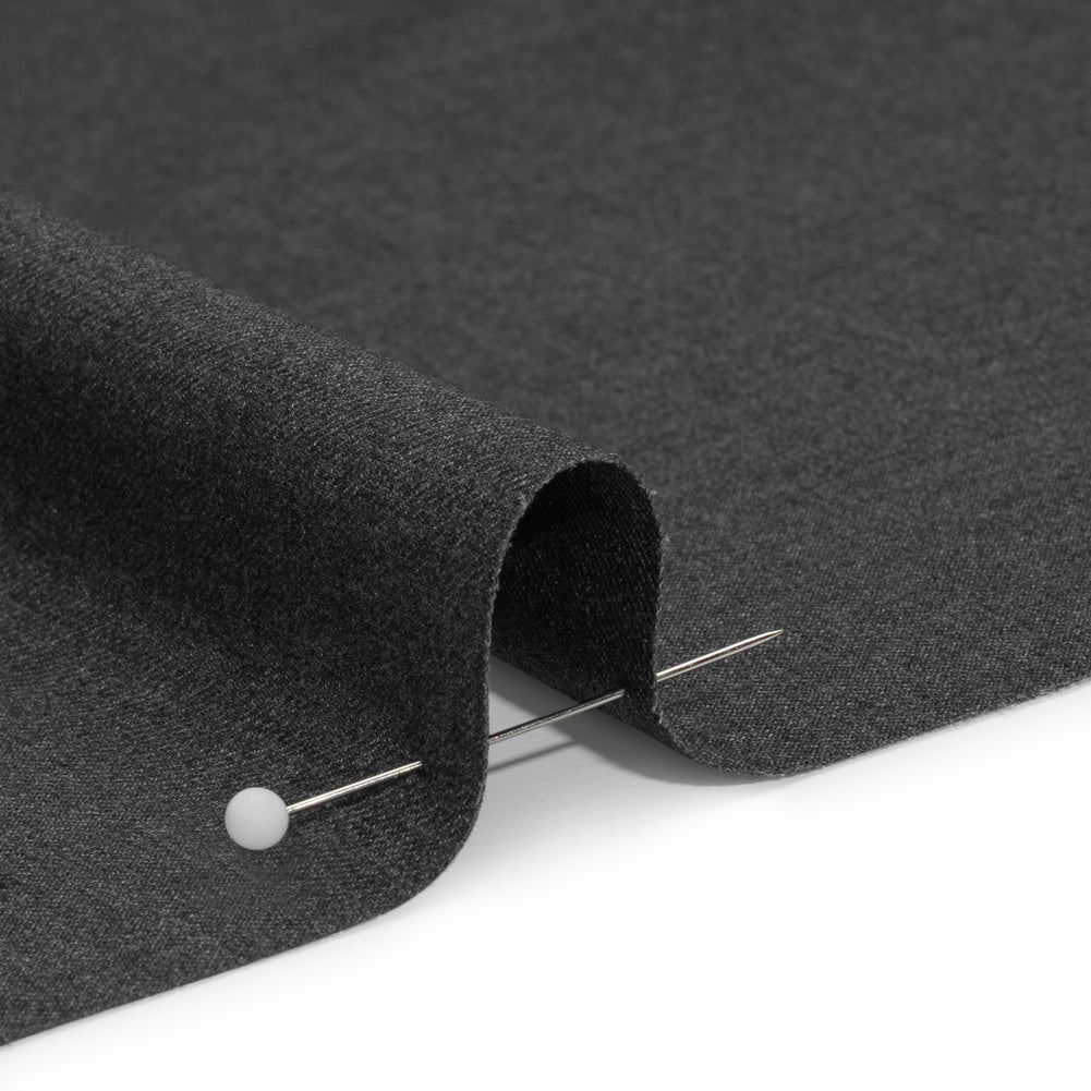 Wool Twill Suiting - Heathered Cool Gray - Deadstock Detail Wool Twill Suiting - Heathered Cool Gray - Deadstock Detail