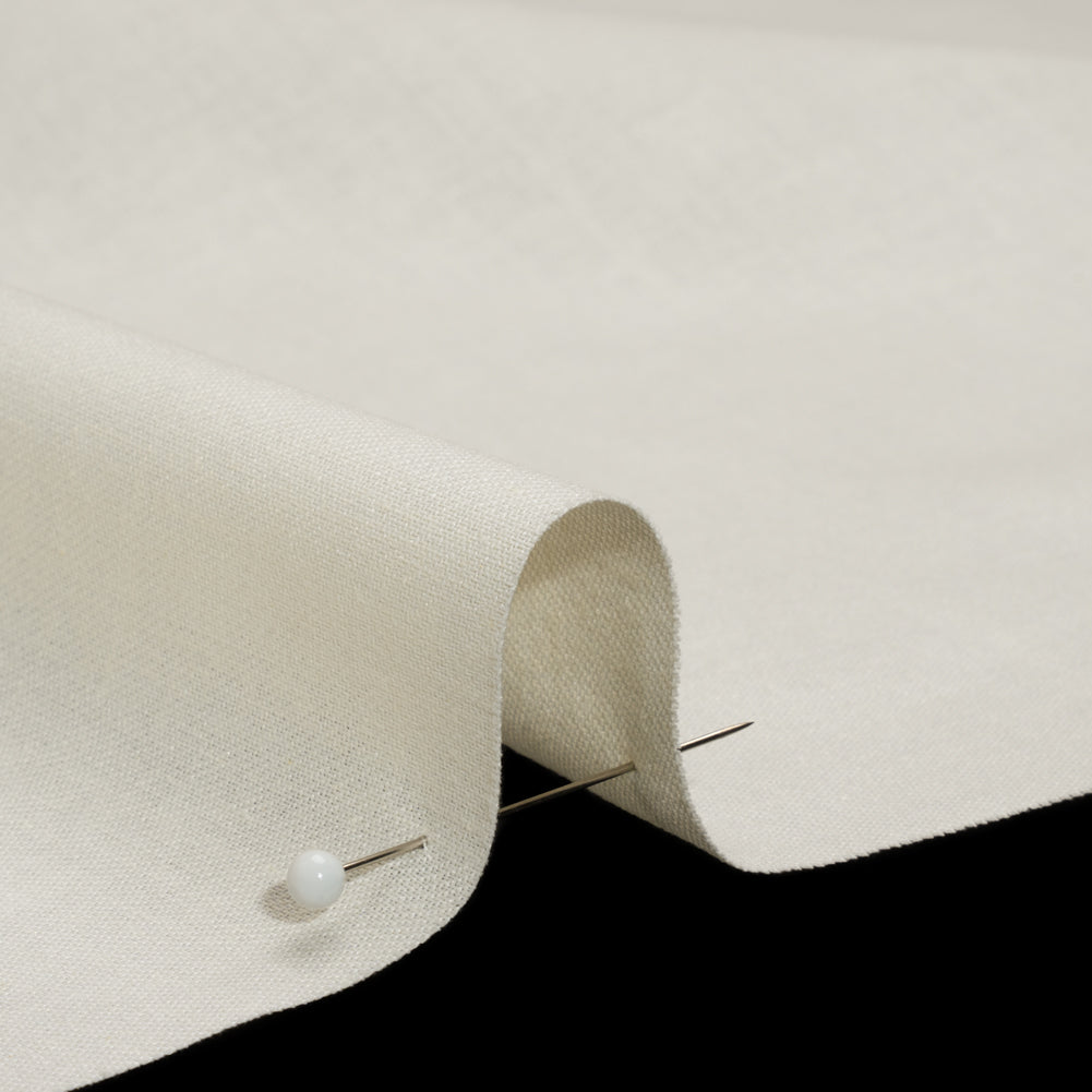 Poly-Cotton Twill Pocketing Fabric by Theory - Ivory Detail Poly-Cotton Twill Pocketing Fabric by Theory - Ivory Detail
