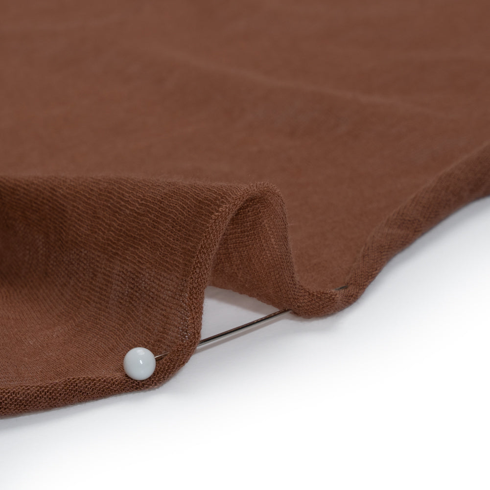 Featherweight Rayon Jersey - Auburn Brown - Designer Deadstock Detail Featherweight Rayon Jersey - Auburn Brown - Designer Deadstock Detail