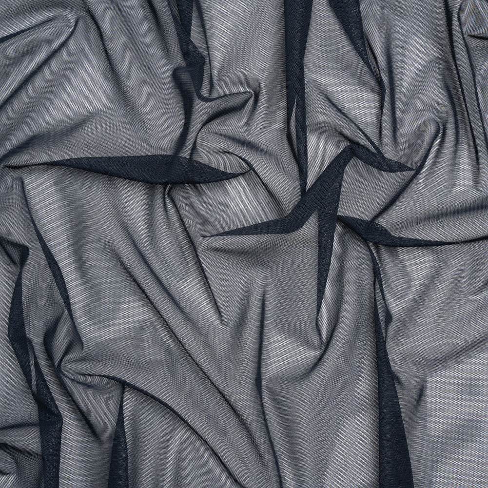 Polyester Stretch Mesh - Navy - Designer Deadstock Polyester Stretch Mesh - Navy - Designer Deadstock