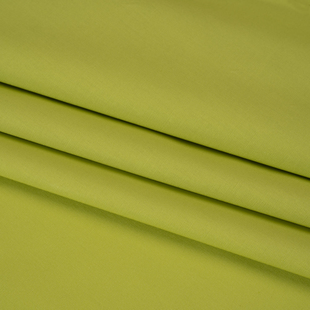Stretch Cotton Poplin - Lime Green - Designer Deadstock - Folded Stretch Cotton Poplin - Lime Green - Designer Deadstock - Folded