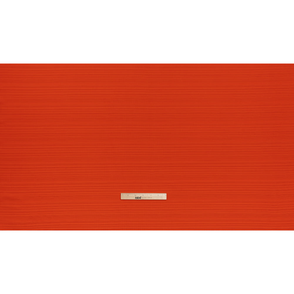 Ribbed Stretch Polyester Double Knit by Mara Hoffman - Blaze Orange - Designer Deadstock - Full Ribbed Stretch Polyester Double Knit by Mara Hoffman - Blaze Orange - Designer Deadstock - Full