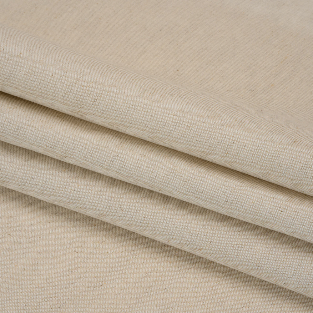 Medium Weight Linen and Cotton Woven - Oatmeal Folded Medium Weight Linen and Cotton Woven - Oatmeal Folded