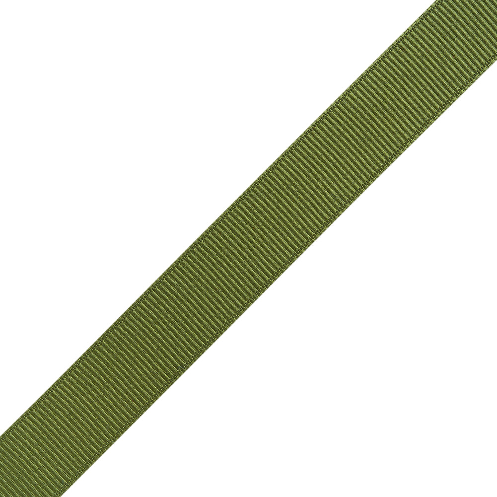 Grosgrain Ribbon - 15mm - Olive - Folded Grosgrain Ribbon - 15mm - Olive - Folded
