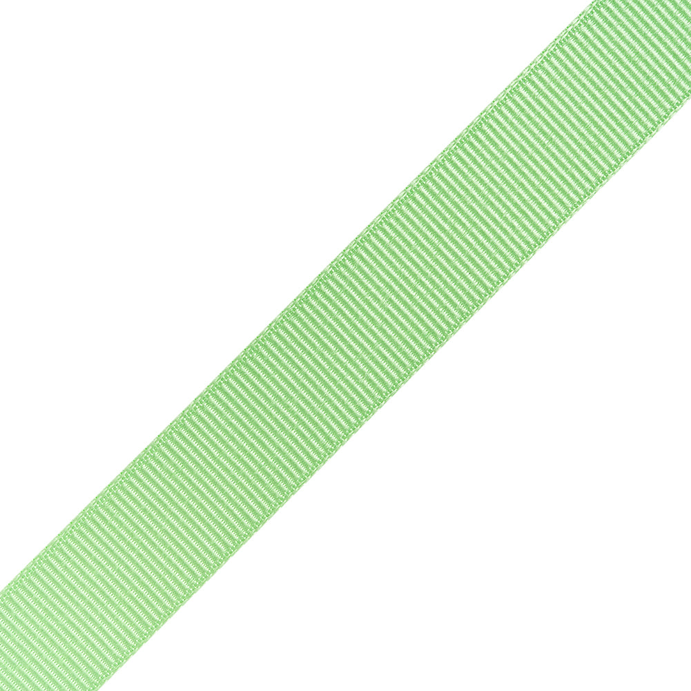 Grosgrain Ribbon - 15mm - Spring Green - Folded Grosgrain Ribbon - 15mm - Spring Green - Folded