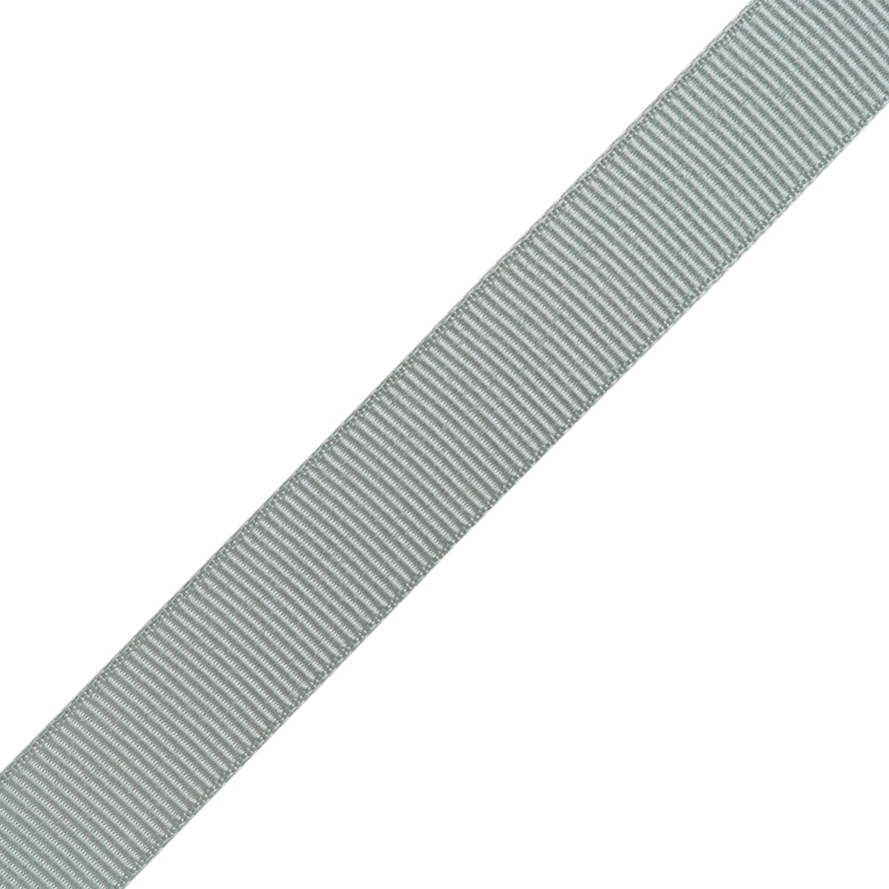 Grosgrain Ribbon - 15mm - Silver - Folded Grosgrain Ribbon - 15mm - Silver - Folded