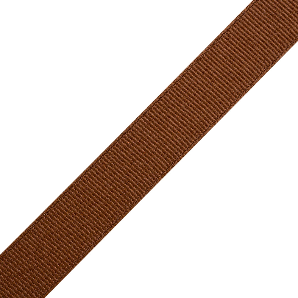 Grosgrain Ribbon - 15mm - Aztec Brown - Folded Grosgrain Ribbon - 15mm - Aztec Brown - Folded