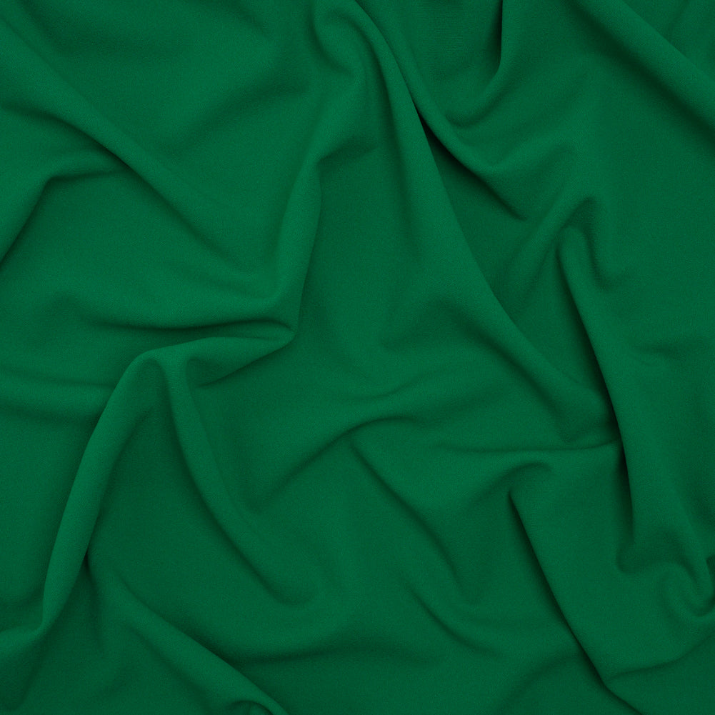 Stretch Polyester Crepe Double Knit - Grass Green - Designer Deadstock Stretch Polyester Crepe Double Knit - Grass Green - Designer Deadstock