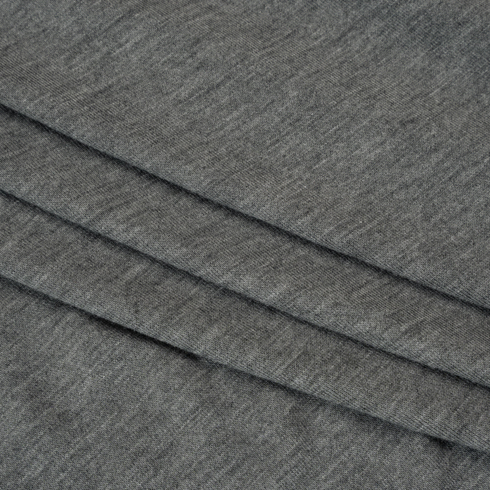 Stretch Rayon Jersey - Dark Heathered Gray - Deadstock - Folded Stretch Rayon Jersey - Dark Heathered Gray - Deadstock - Folded