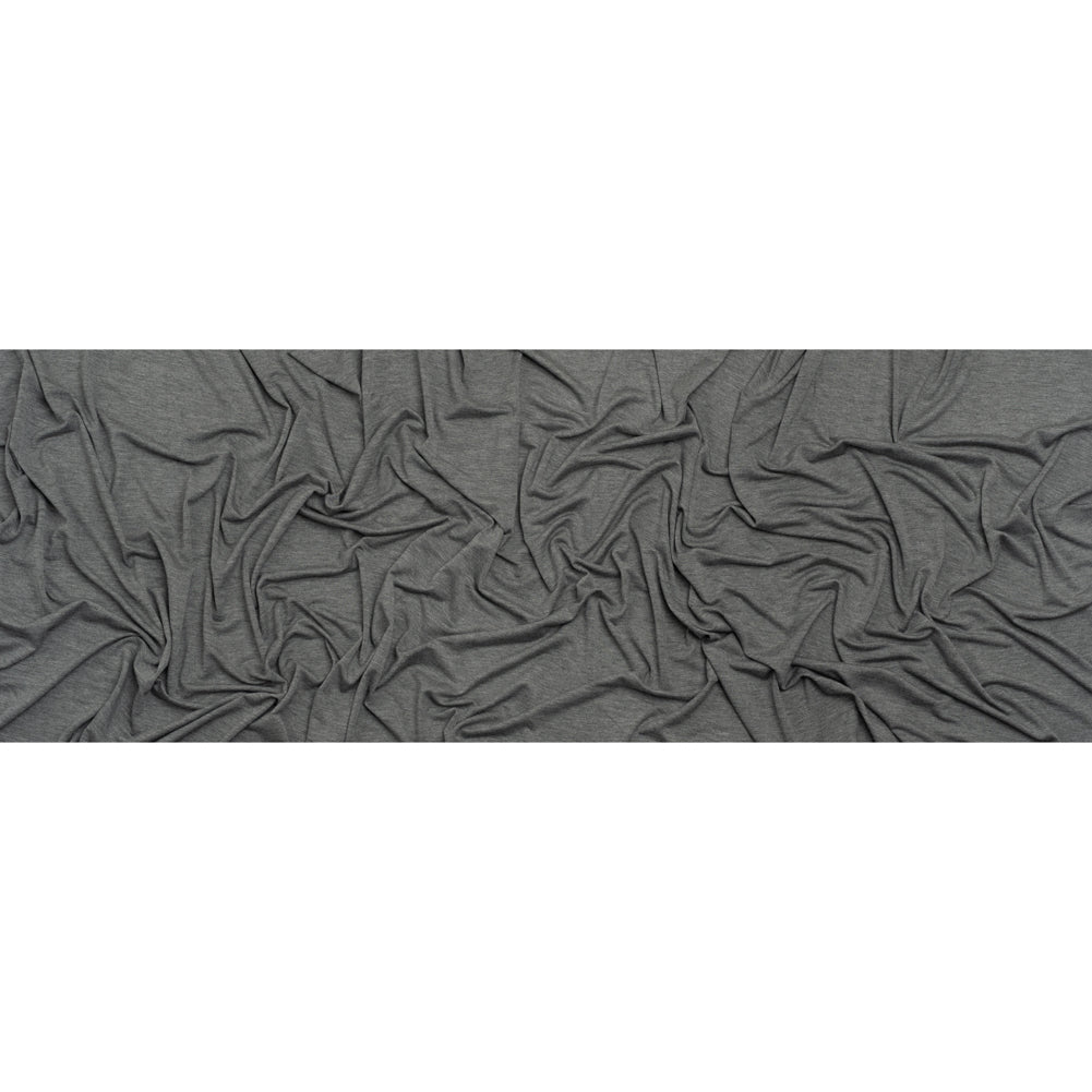 Stretch Rayon Jersey - Dark Heathered Gray - Deadstock - Full Stretch Rayon Jersey - Dark Heathered Gray - Deadstock - Full