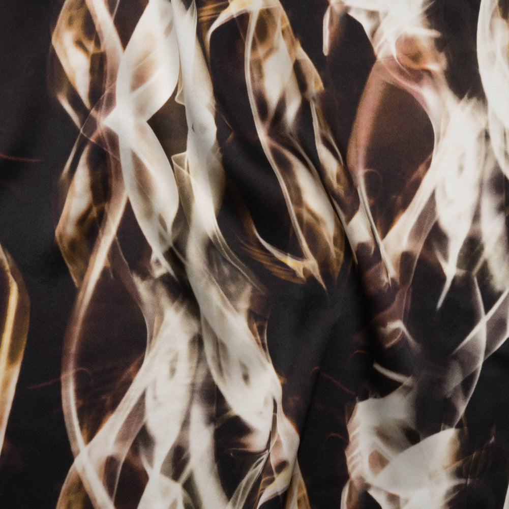 Silk Charmeuse 19mm - Black, Beige and White Smoke Streams Silk Charmeuse 19mm - Black, Beige and White Smoke Streams