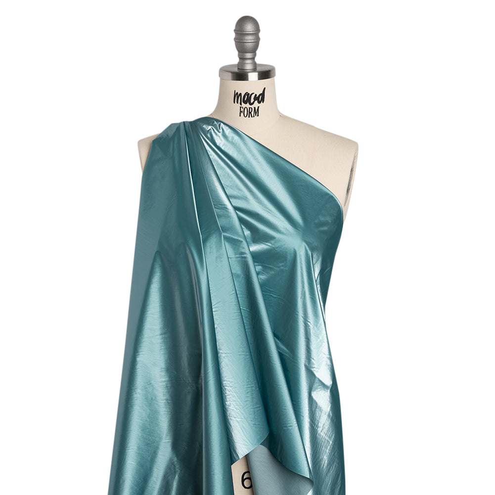 Faux Tyvek - Metallic Aqua - Greta Collection - Drape Faux Tyvek - Metallic Aqua - Greta Collection - Drape