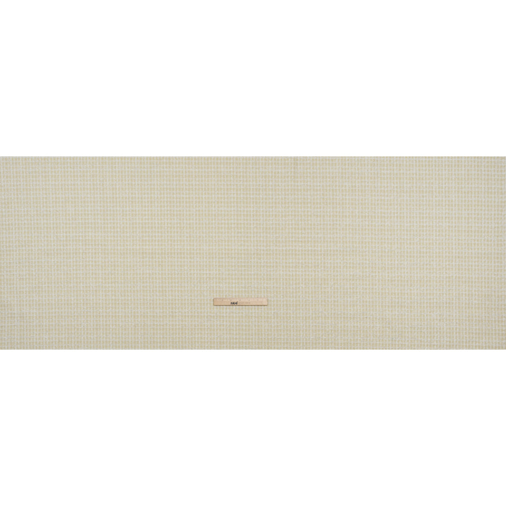 Fluffy Tweed - Cream and White Mini Windowpane Checks - Deadstock - Full Fluffy Tweed - Cream and White Mini Windowpane Checks - Deadstock - Full