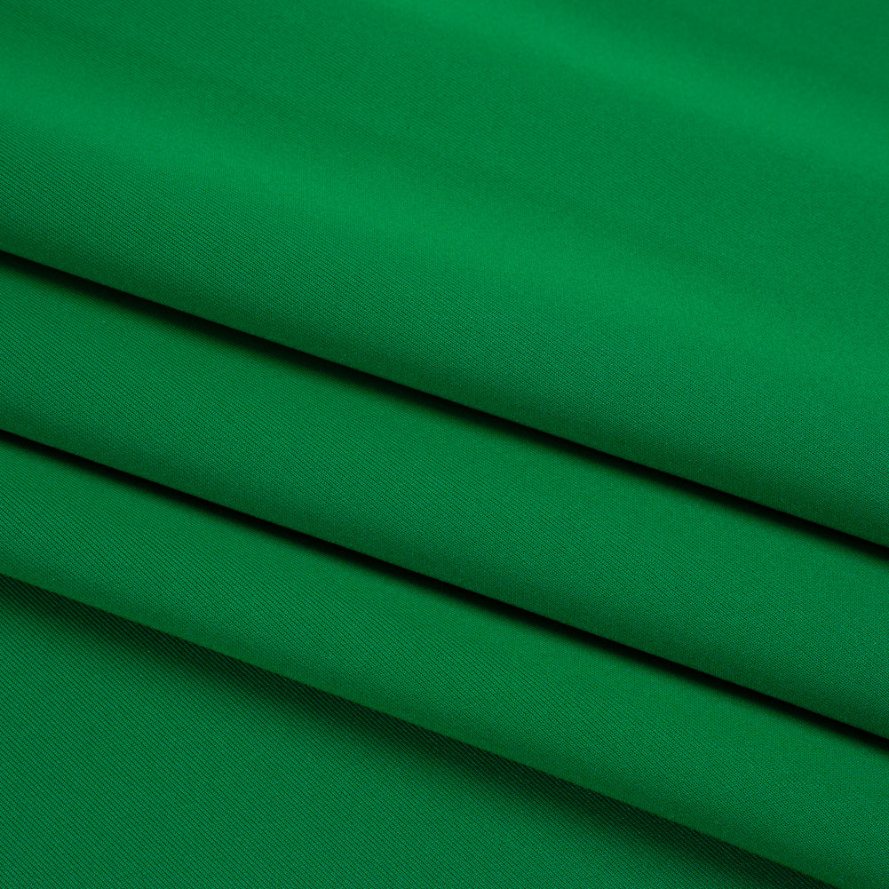 Stretch Polyester Scuba Knit - Rich Green - Designer Deadstock - Folded Stretch Polyester Scuba Knit - Rich Green - Designer Deadstock - Folded
